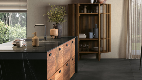 Carrelage cuisine facile à nettoyer dans une cuisine moderne