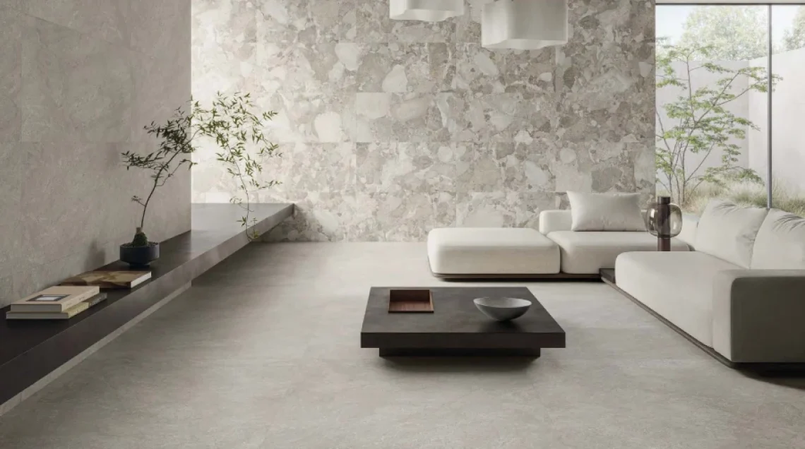 Carrelage effet pierre naturelle intérieur – Tarento Carrelages Volmerange-les-Mines